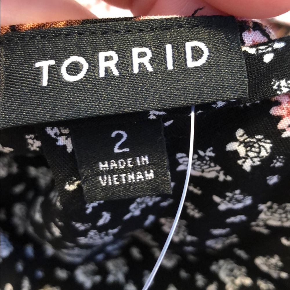 TORRID NWT scarf print challis midi dress size 2x - Picture 7 of 10